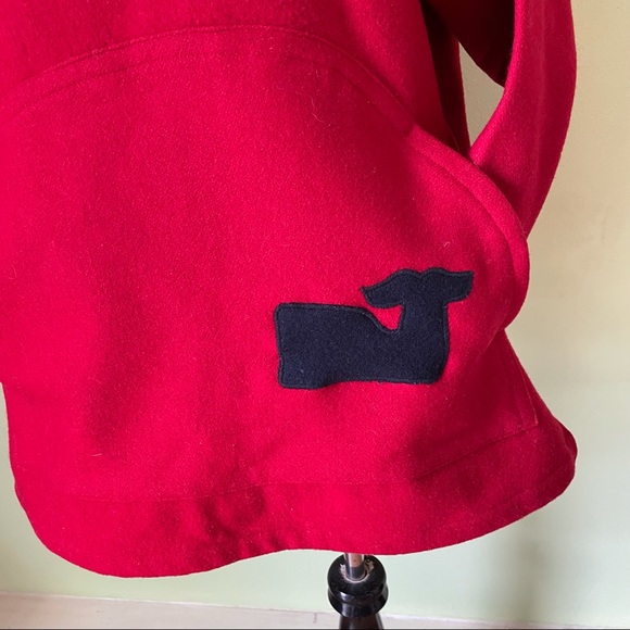 VINTAGE SEA SHELL DESIGNS RED WHALE APPLIQUE WOOL PULLOVER TOP SIZE MEDIUM RARE - Picture 6 of 8